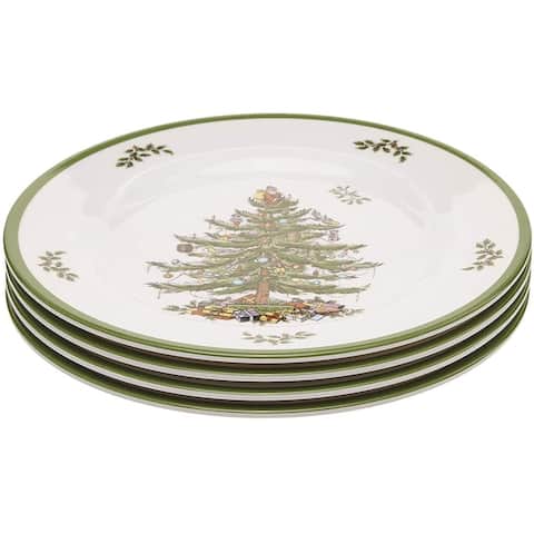 Spode Christmas Tree Melamine Salad Plates, Set of 4 - 8 Inch