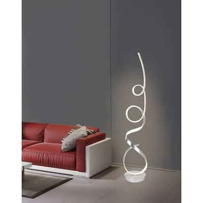 Unique Modern Integrated Anodize Aluminum LED Floor Lamp - 63.00