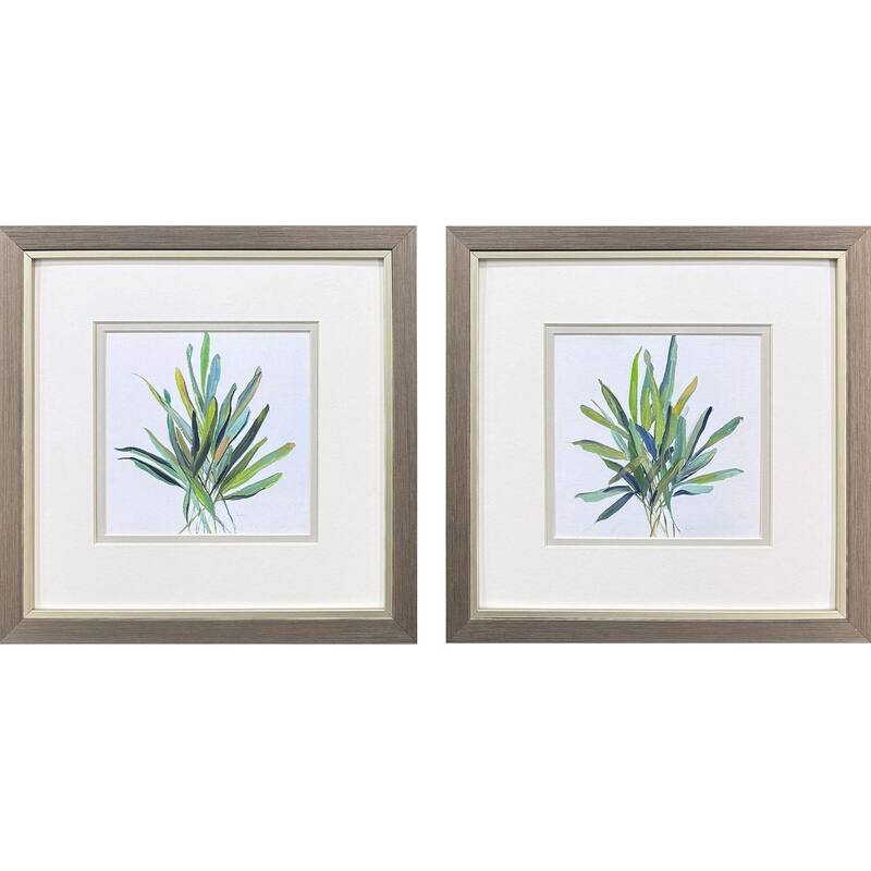 Paragon Tropical Leaves Square Framed Art - Set of 2