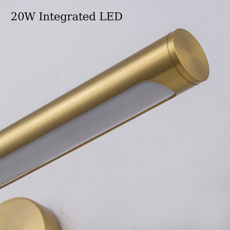 24" Mid-Century Modern Dimmable LED Bathroom Vanity Light Picture Light Art Lights for Wall - Gold