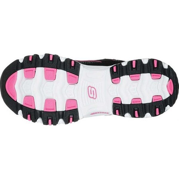 black and pink sketchers