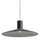 preview thumbnail 1 of 2, Golden Lighting Faroe 20in Integrated LED Pendant in Flecked Black/Grey Felt - Black