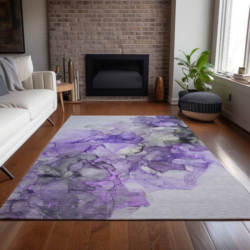Almisi Artistic Abstract Weather Resistant Versatile Elegance Outdoor Rug