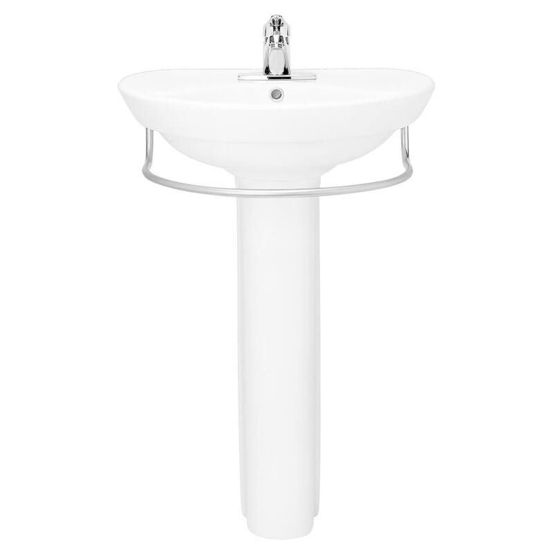 American Standard Ravenna Pedestal Sink Only with 24-1/4" Length and - White