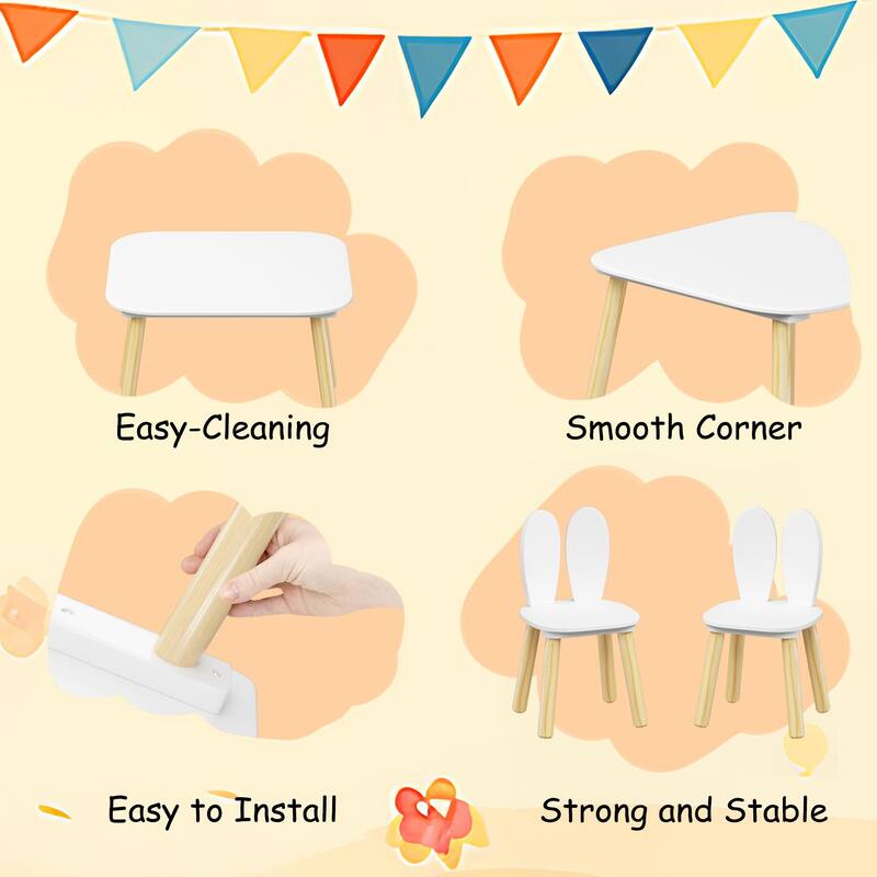 Anmytek Kids Activity Table and Chair Set with Storage, Toddler Play Craft Learning Desk for Playroom