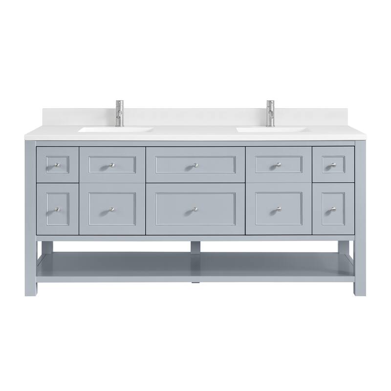 Breckenridge 72" Double Vanity, Serenity Blue - 72D