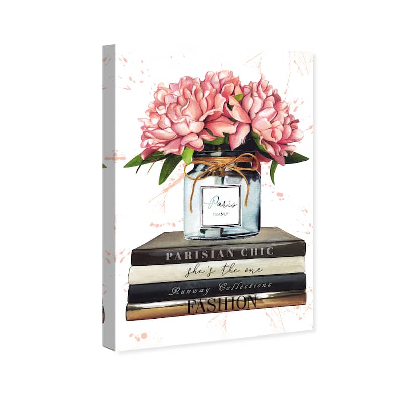 Wynwood Studio Canvas Floral and Botanical A Tranquil Afternoon Pink and Glam Wall Art Canvas Print