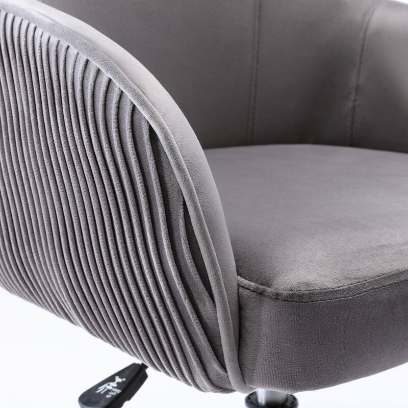 Corvus Braff Velvet Upholstered Adjustable Ergonomic Office Chair