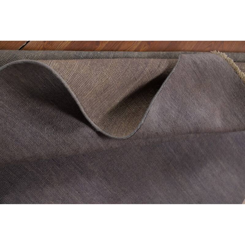 Gray Blue Modern Gabbeh Oriental Area Rug Hand-Knotted Wool Carpet - 5'0" x 6'8"