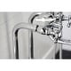 preview thumbnail 3 of 42, Kingston Brass Freestanding Clawfoot Tub Faucet Package with Supply Line in Matte Black