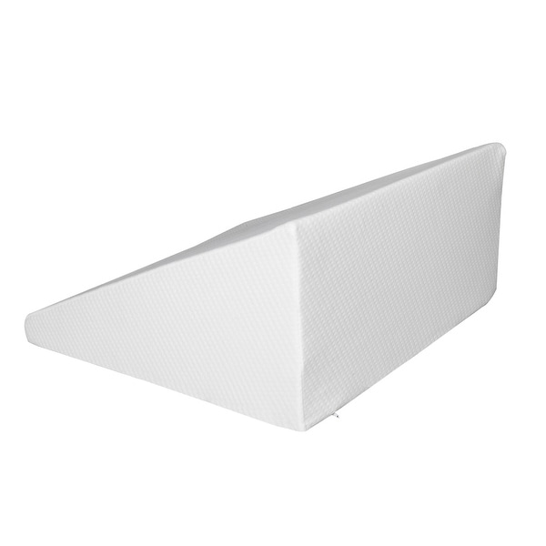 Massage Back Lumbar Memory Foam Wedge Support Pillow White Bed