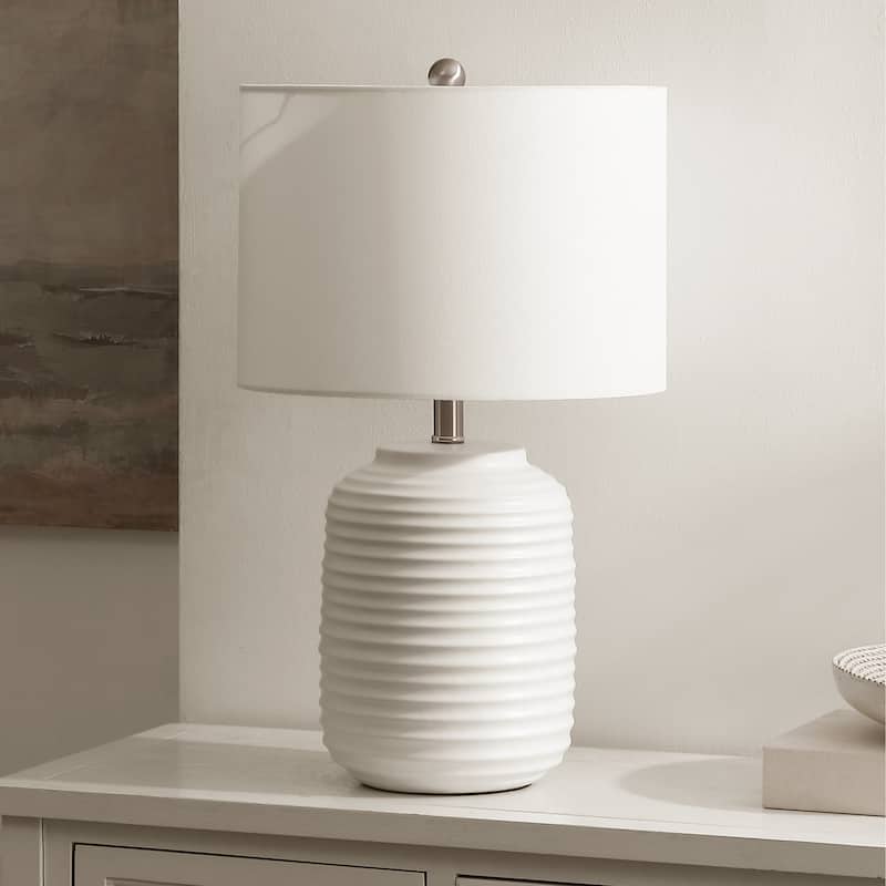 SAFAVIEH Elio 24-inch Ceramic Table Lamp (LED Bulb Included) - 14"W x 14"D x 24"H