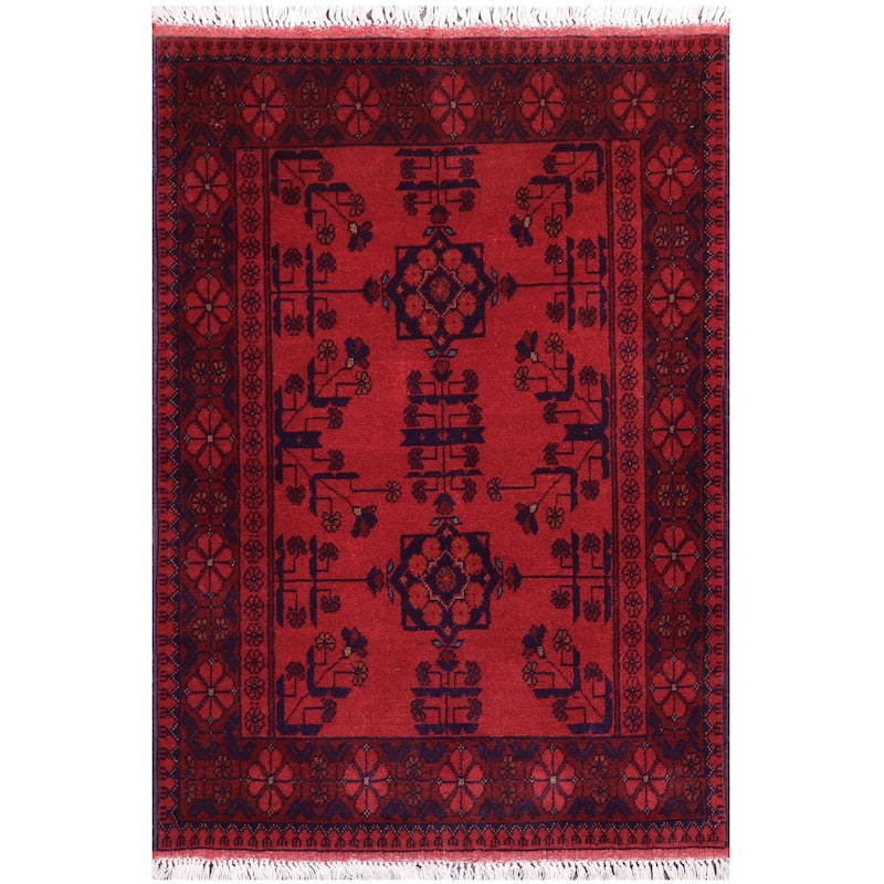 Southwestern Biljik Khal Mohammadi Taylor Red/Blue Rug - 2'7'' x 3'11''