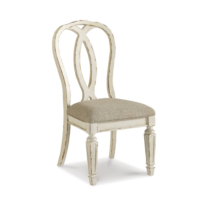 Signature Design by Ashley Realyn White / Light Brown 7-Piece Dining Package