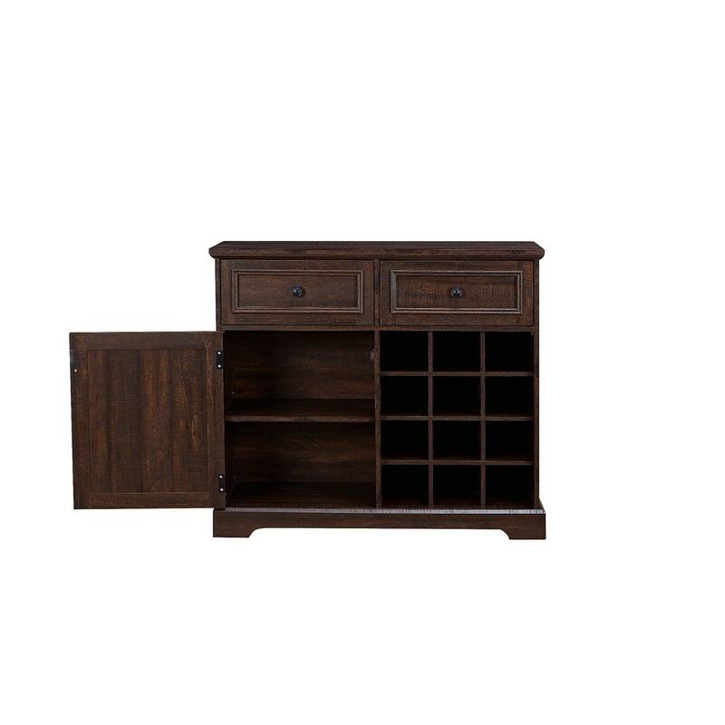 39" Farmhouse Buffet Cabinet with Storage, Removable Wine Racks