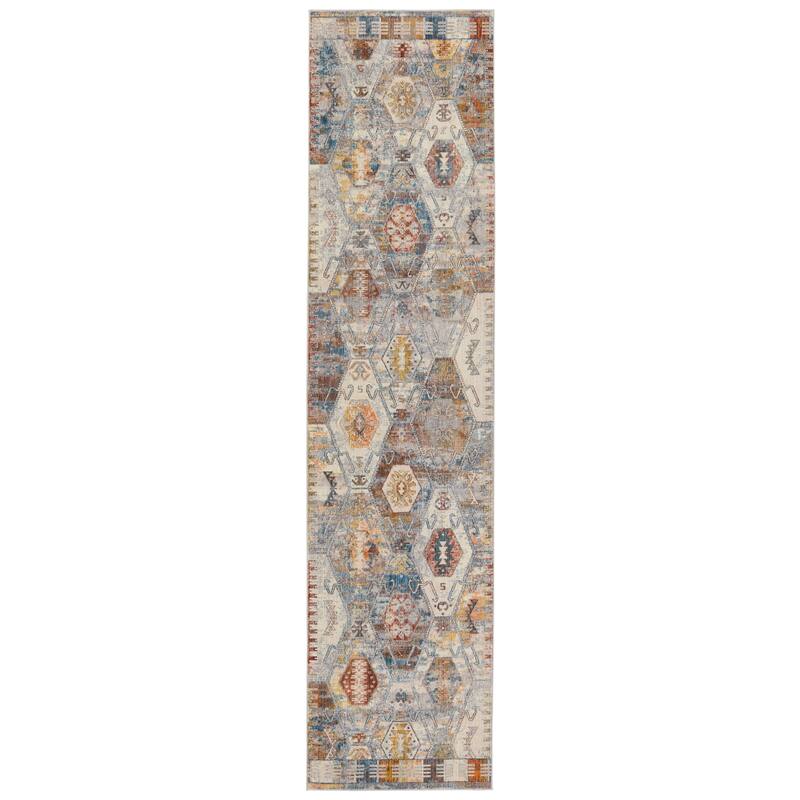 Strata Medallion Multicolor/ Ivory Area Rug