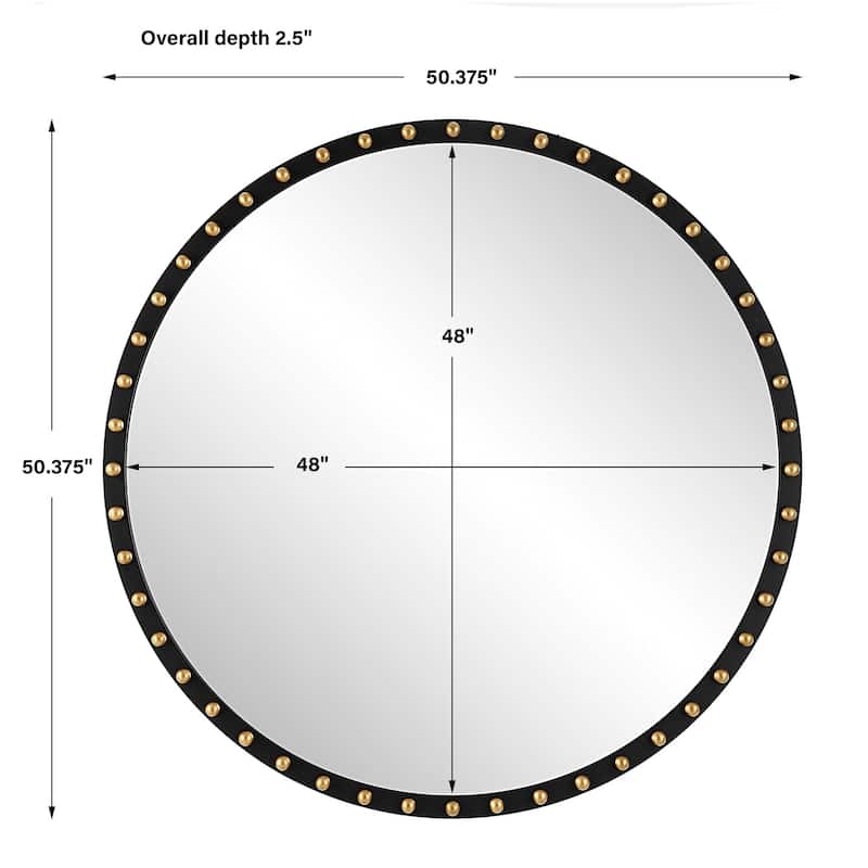 Uttermost 09949 Sele 50-3/8" Diameter Circular Flat Accent Mirror