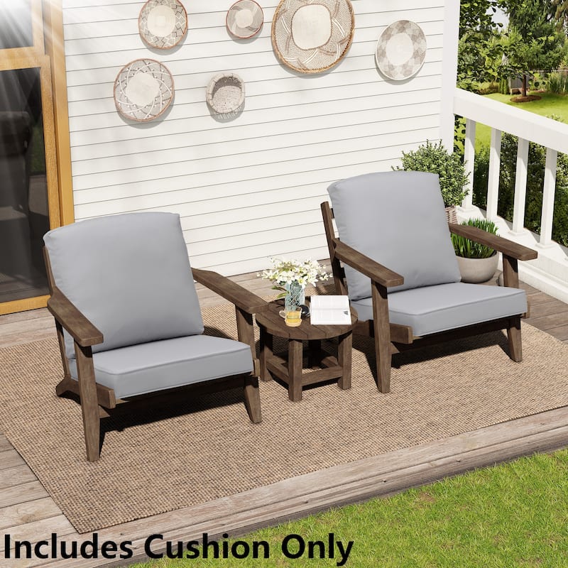 21 W x 22 D in. Deep Seat Outdoor Cushion Set by Crestlive Products - 2-Set - Light Grey