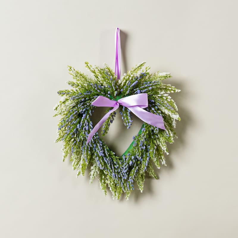 Lavender Heart Wreath (Set of 2)
