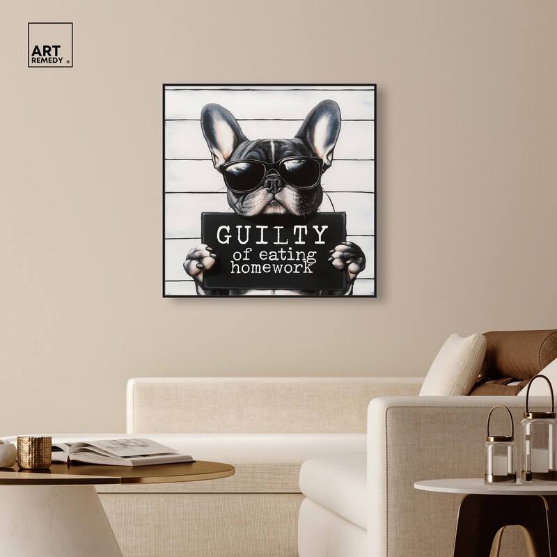 Guilty of Eating Homework Canvas by Art Remedy