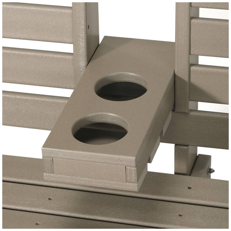 Nashville Poly 54 Inch Porch Swing with Folding Cup Holder