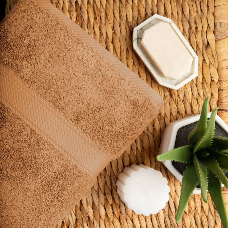 Superior Egyptian Cotton Pile Heavyweight Bath Towel Set of 2