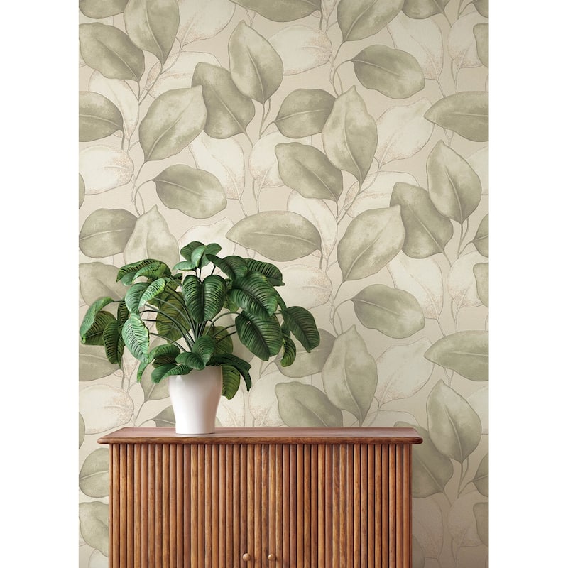 A-Street Prints Evanthe Sage Vine Wallpaper