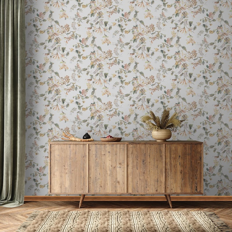 Galerie Wallcoverings Flora Summer Floral Bouquet Vinyl on Non-woven Matte Wallpaper Roll