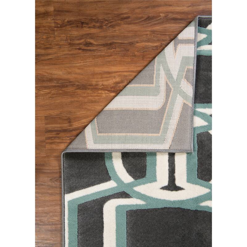 Roma Bridle Geometric Power Loomed Area Rug