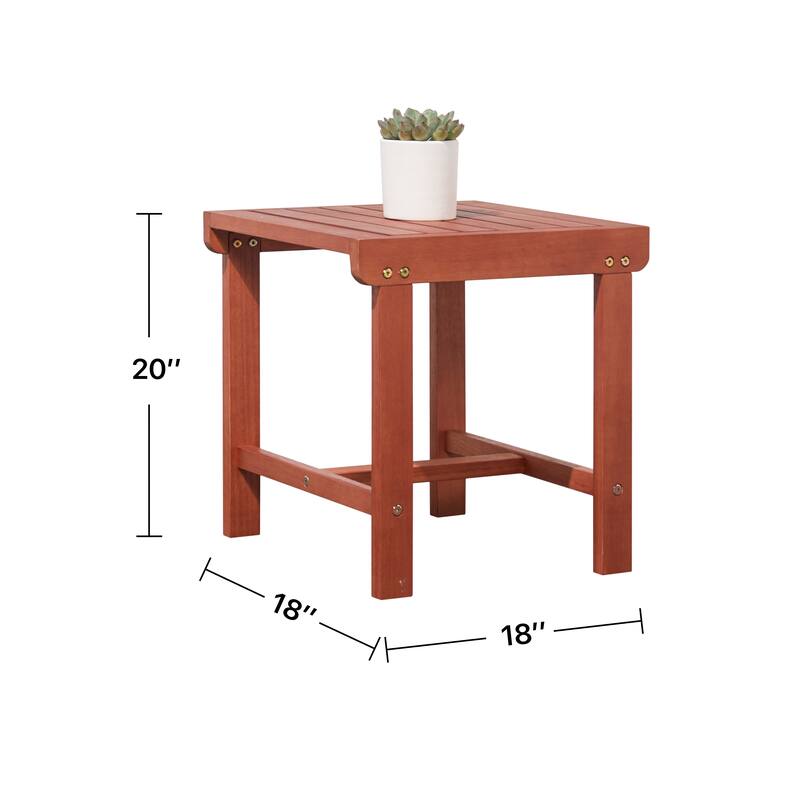 Malibu Outdoor Patio Dining Table Natural Wood Finish Coffee Table