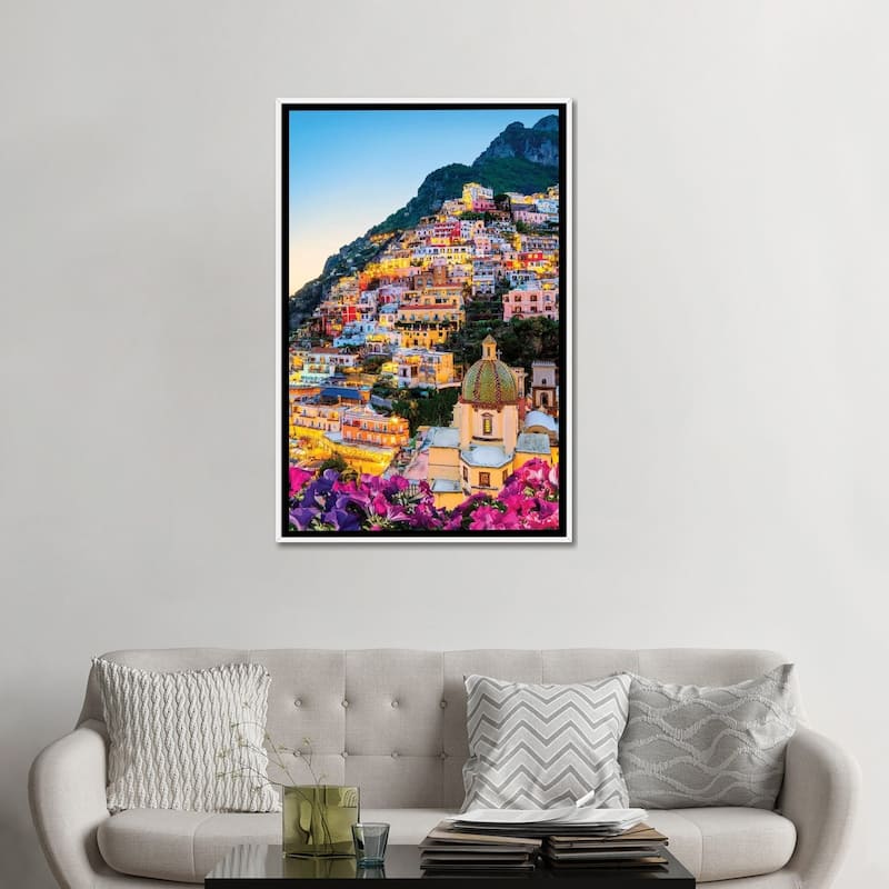 iCanvas "Positano, Church Santa Maria Assunta IV" by Susanne Kremer Framed Canvas Print