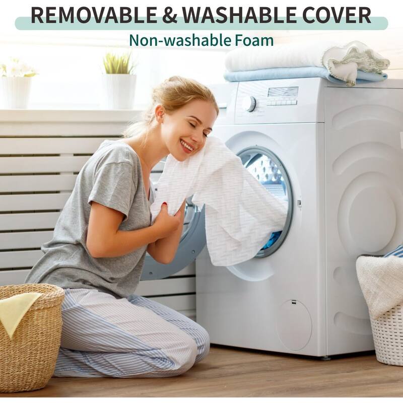 3 in. Gel Memory Foam Cooling Mattress Topper with Removable and Washable Cover - White