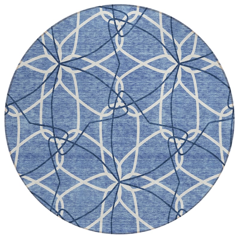 HomeRoots Geometric Modern Rectangle Outdoor Rug