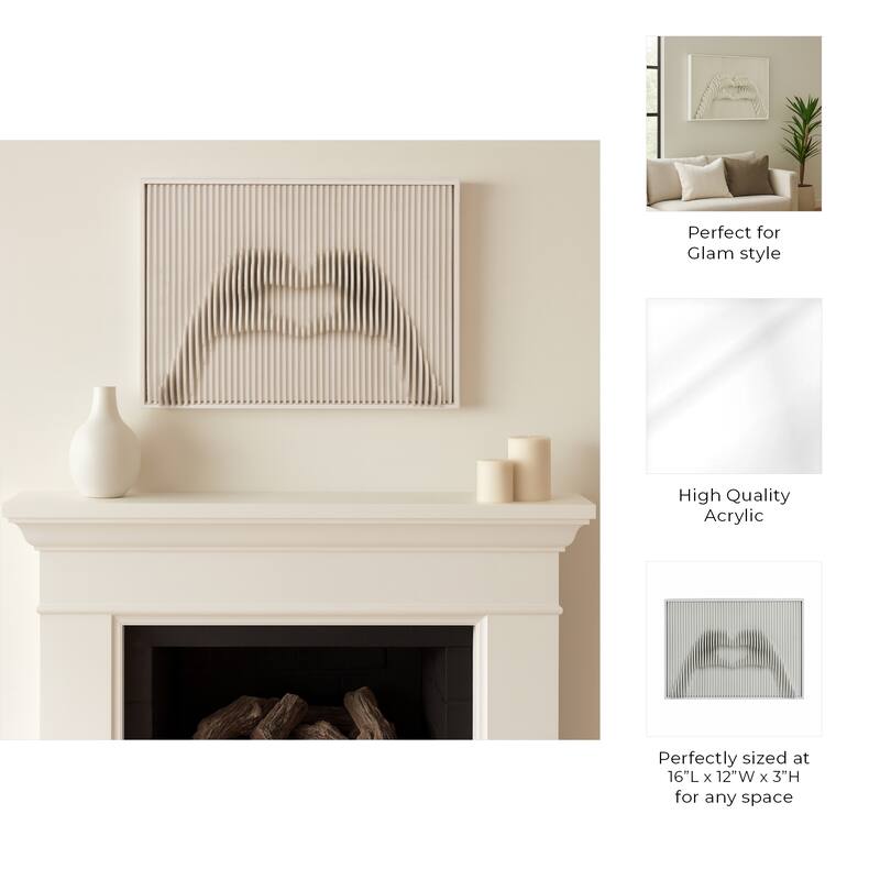 Glass Wall Art Decor Artistic Dimensional Shadow Box Home Decor