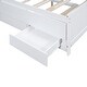 preview thumbnail 14 of 13, Full Size Wooden Platform Bed Captain Bed Space-Saving Heavy Duty Wood Bed Frame with Trundle, 3 Stroage Drawers - White