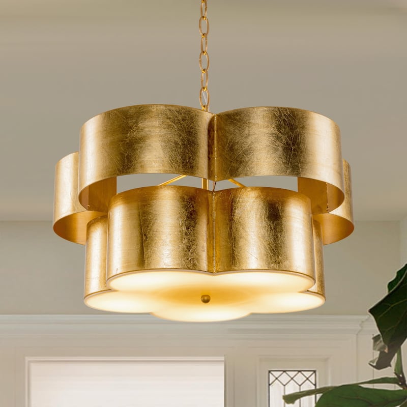 20" Modern Golden Metal 5 Lights Chandelier Light