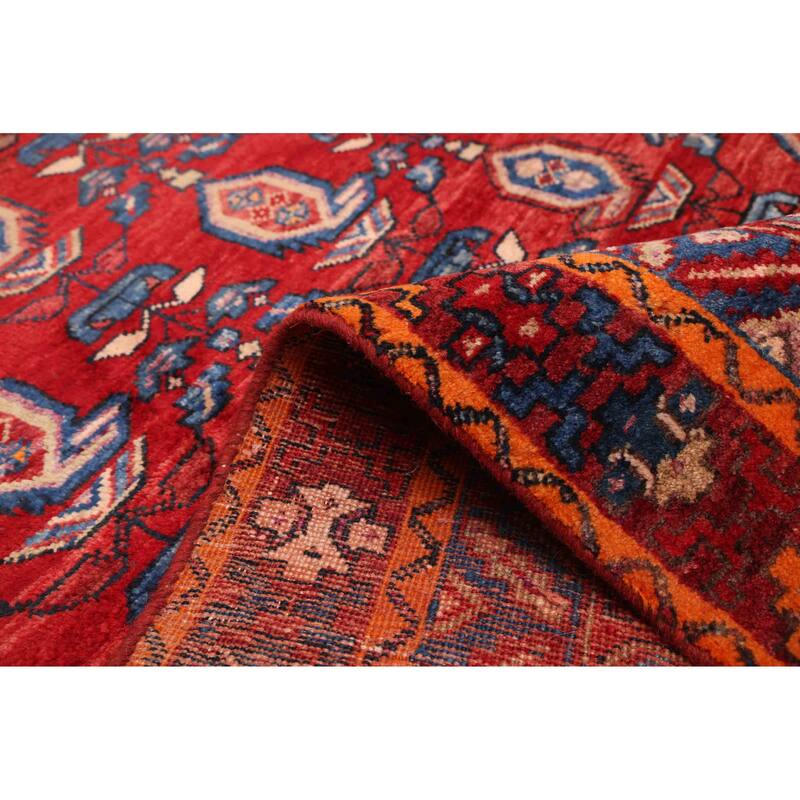 ECARPETGALLERY Hand-knotted Melis Red Wool Rug - 4'9 x 6'6