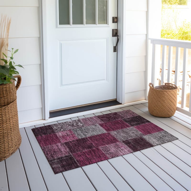 Machine Washable Indoor/ Outdoor Chantille Vintage Oriental Rug