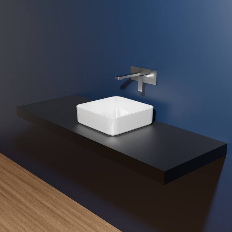 WS Bath Collections Mood BL 40.40 Mood 15-11/16" Square Ceramic Vessel