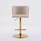 preview thumbnail 55 of 85, Modern Upholstered Pu Bar Chair Set of 2 with Back Tufted & Nailhead Gold Chrome Base, Adjustable Swivel Bar Stool