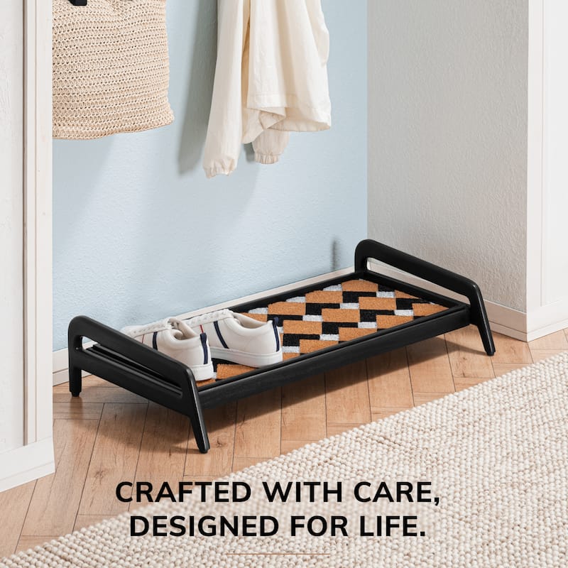 Jani Single-Tier Black Stand 3-Pair Rubber Boot Tray