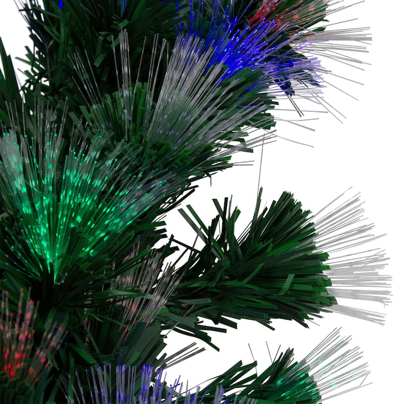 24" Coloring Changing Fiber Optic Artificial Pine Christmas Wreath