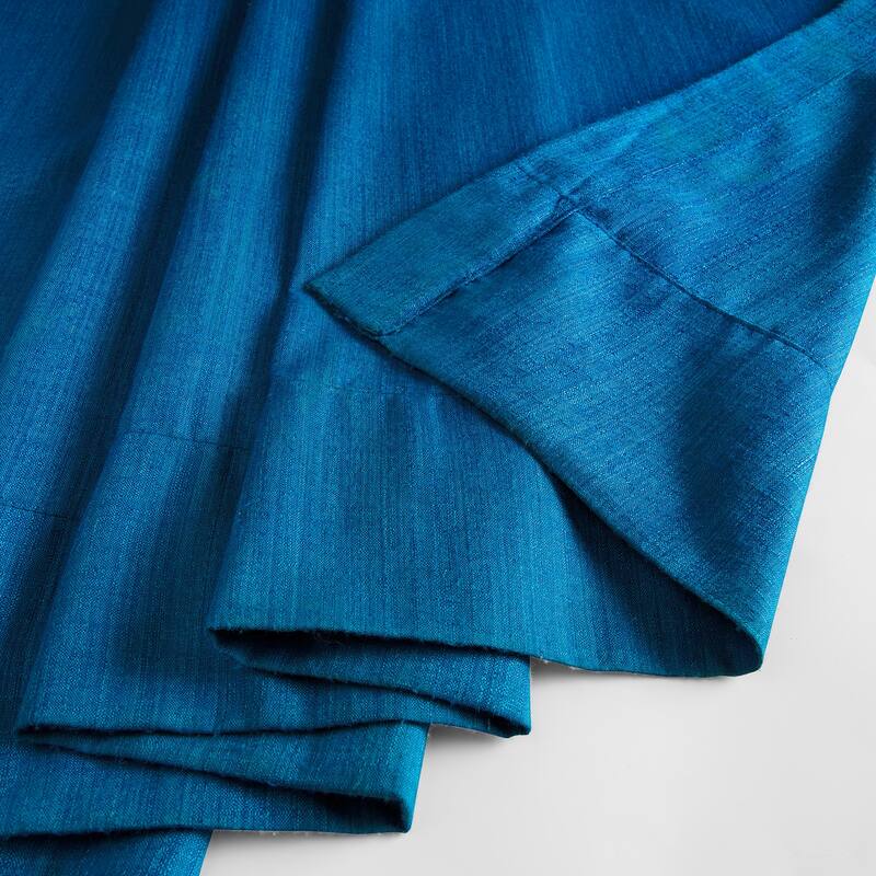 Exclusive Fabrics Rustic Linen Weave Light Filtering Curtains for Bedroom & Living Room Curtains - 2 Panel Drapes