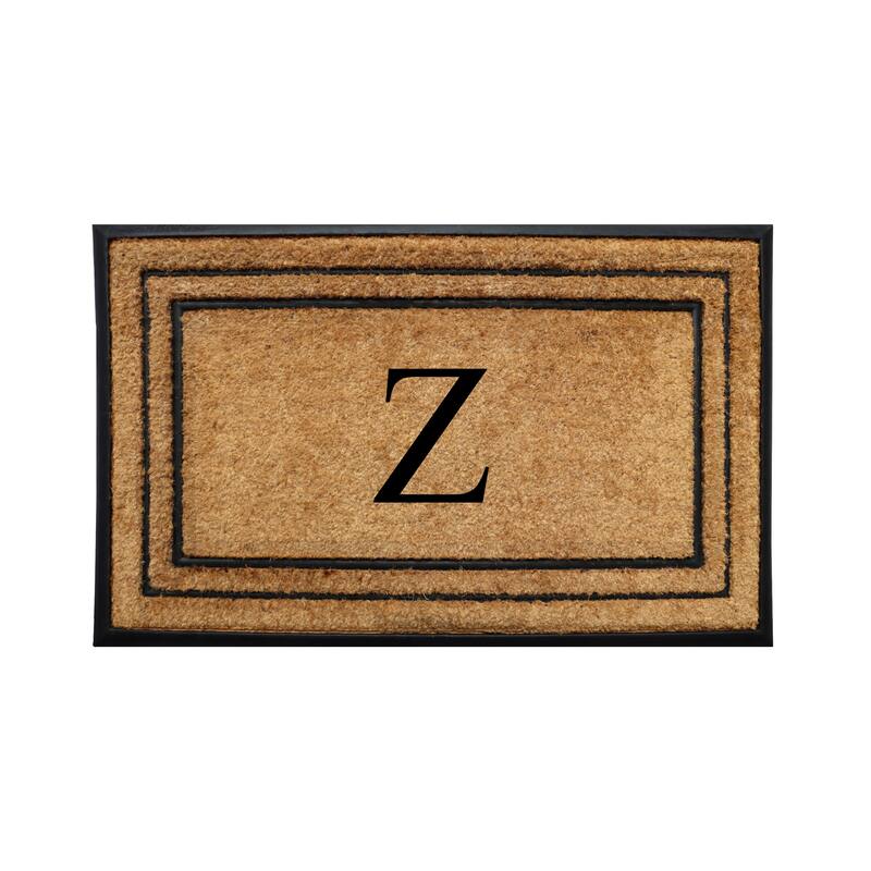 A1HC Natural Coir & Rubber Door Mat, Heavy Duty, Dirt Trapping, Long-Lasting Entrance Doormats,Thick & Durable Outdoor Entry Mat - 18" X 32" - Z