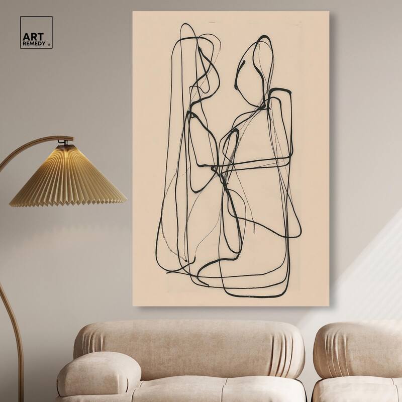 Embrace of Lines I Canvas by Art Remedy, Gallery Wrapped