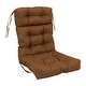 preview thumbnail 10 of 61, Multi-section Tufted Outdoor Seat/Back Chair Cushion (Multiple Sizes) 20" x 42" - Mocha