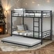 preview thumbnail 2 of 56, Artsy Twin-Over-Twin Metal Bunk Bed With Trundle, Separate into 2 Twin Beds, Ultimate Space Saver, No Box Spring needed