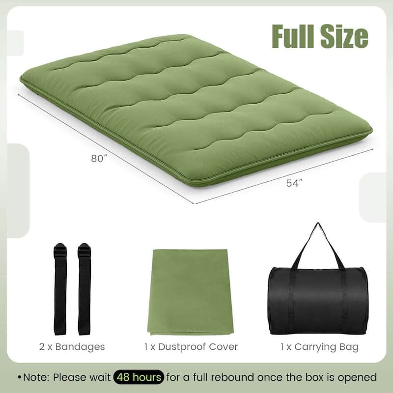 Portable Futon Mattress Foldable Camping Mattress Tatami Mat - Full
