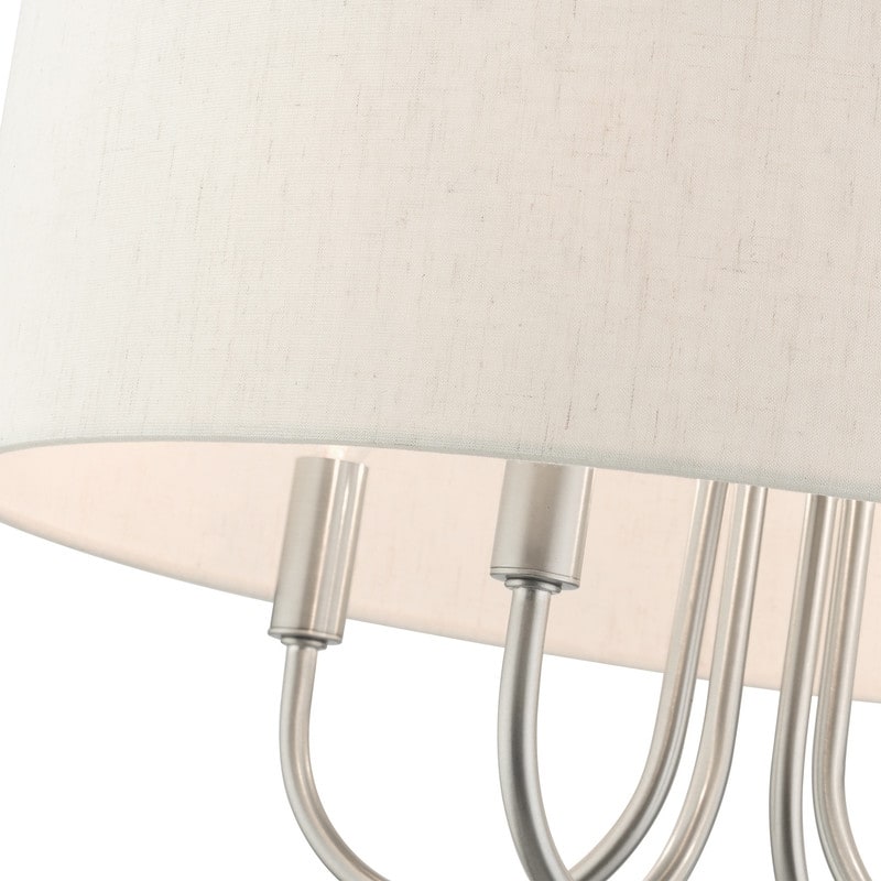 Livex Lighting 4-light Brushed Nickel Pendant Chandelier, 49804-91 - 18"W x 13.625"H