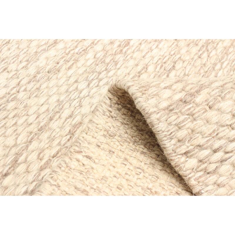 ECARPETGALLERY Braid weave Sienna Tan Wool Rug - 5'1 x 7'5